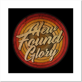 arjunthemaniac,circle retro faded New Found Glory Posters and Art